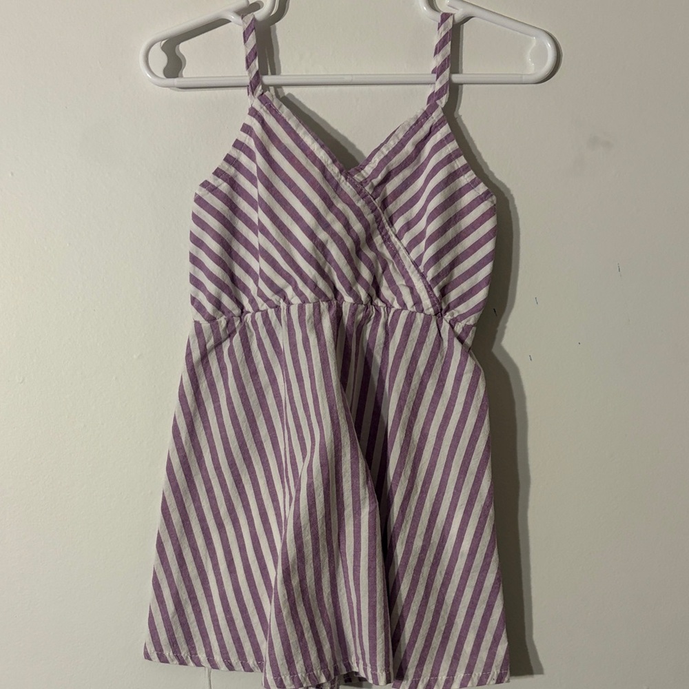 Purple and White Striped Dress
